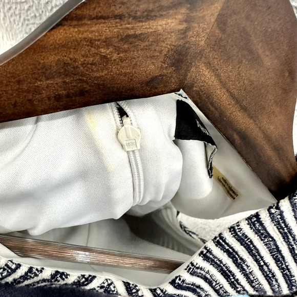 Ivanka Trump Fit & Flare Dress Womens 8 Blue Striped Nautical Old Money Preppy - Picture 6 of 6